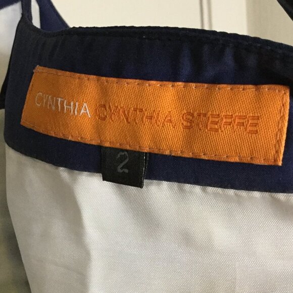 Cynthia Steffe Navy & White Eyelet Summer Dress - Picture 2 of 10